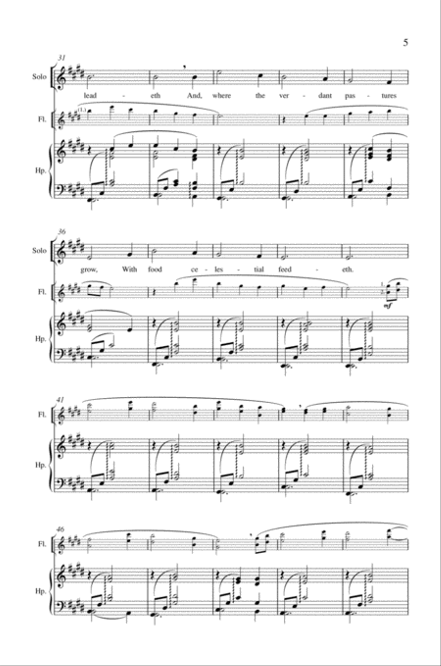 The king of love, my shepherd is Mixed Choir scores gallery preview page 4