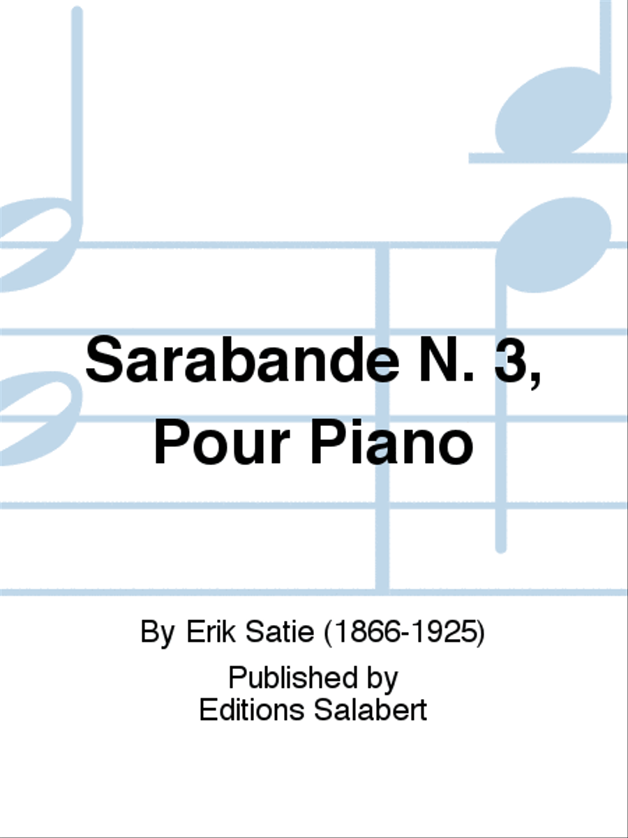 Sarabande N. 3, Pour Piano Piano Solo scores gallery preview page 1
