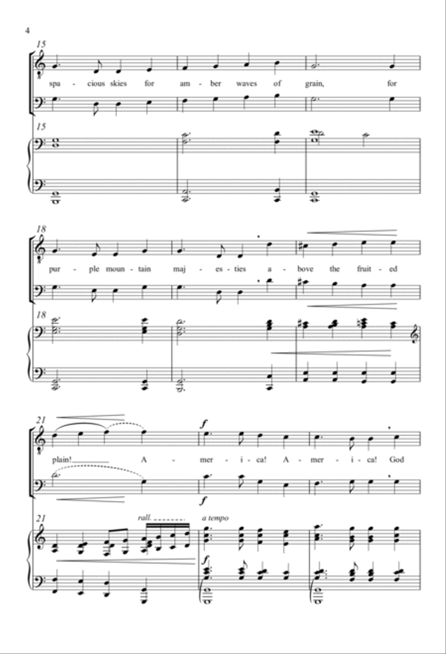 America The Beautiful TTBB scores gallery preview page 2