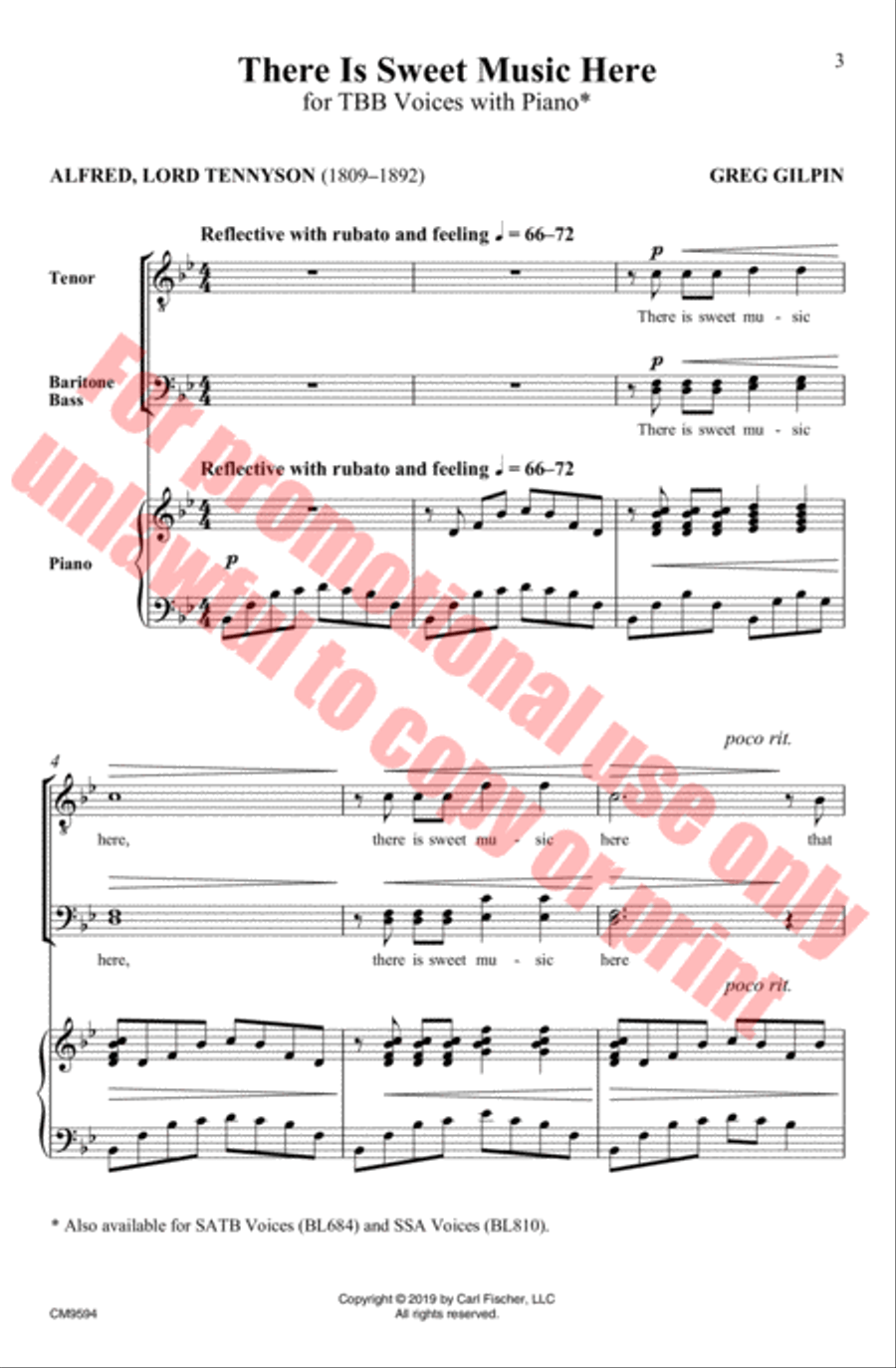 There is Sweet Music Here 3-Part scores gallery preview page 4