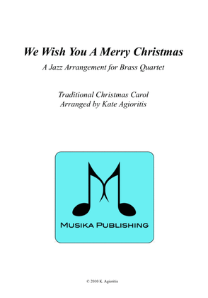 Book cover for We Wish You A Merry Christmas - Jazz Carol for Brass Quartet