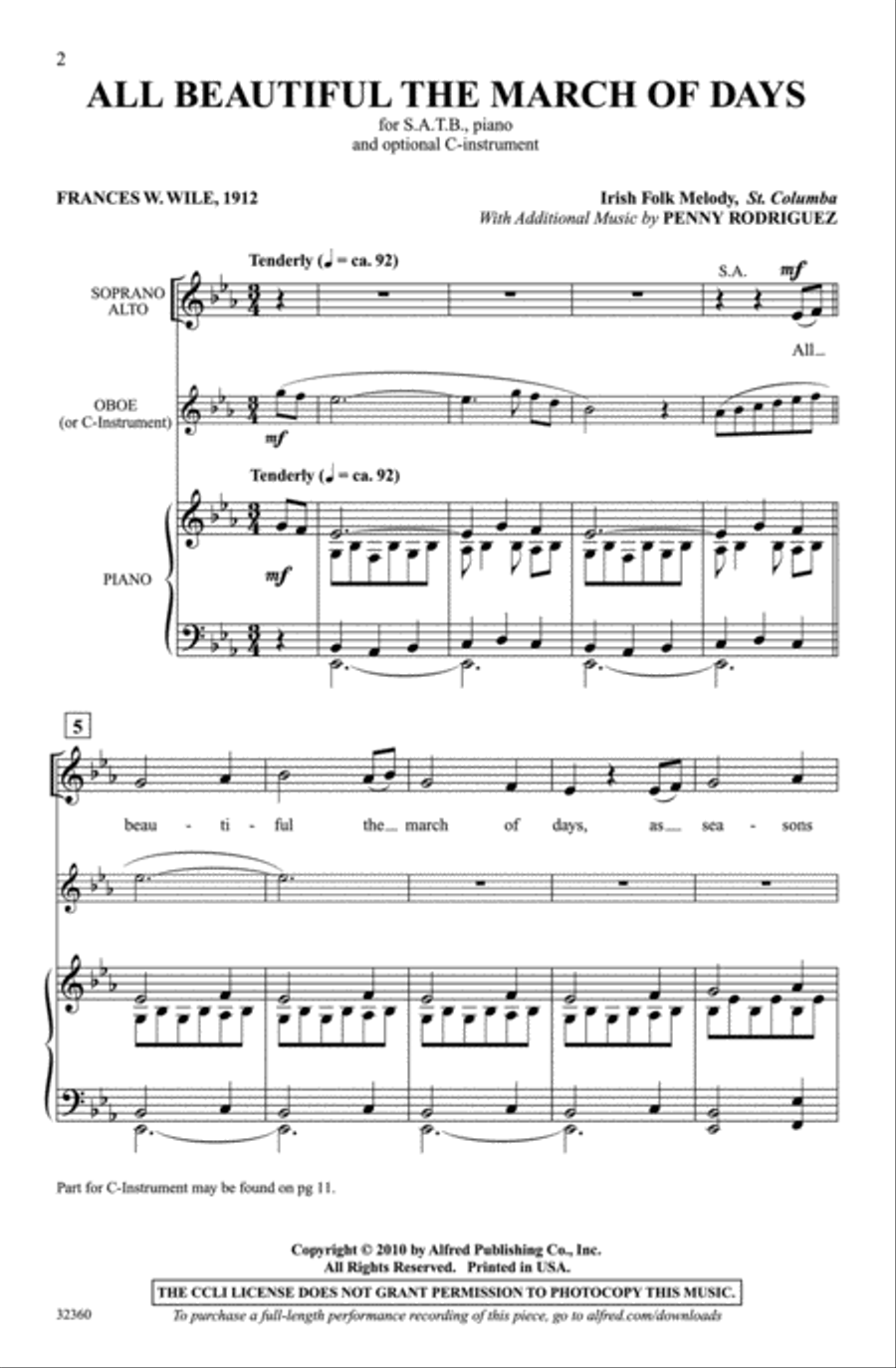 All Beautiful the March of Days 4-Part scores gallery preview page 2
