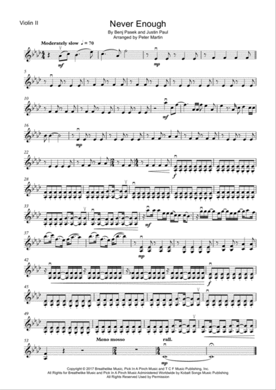 Never Enough String Quartet scores gallery preview page 4