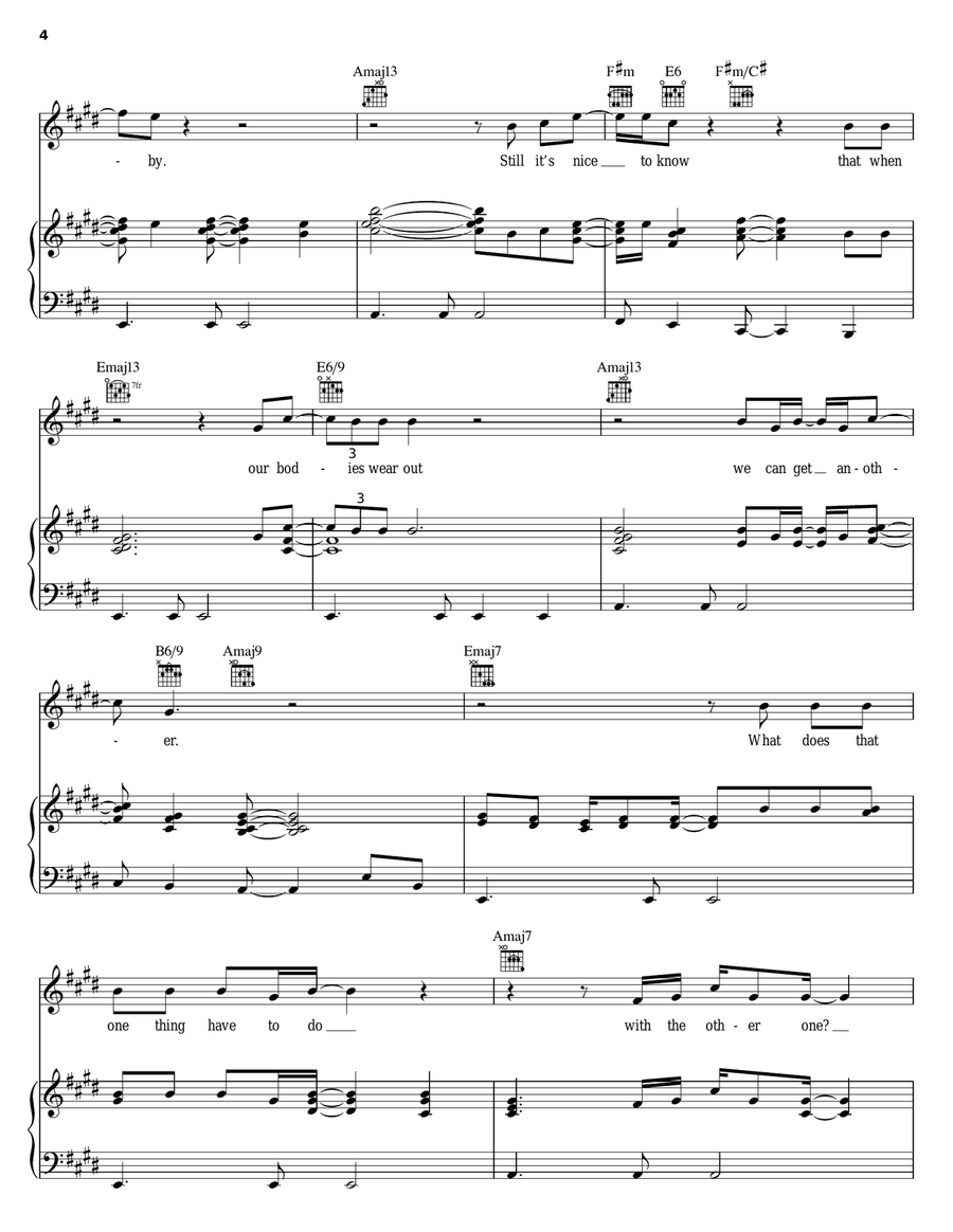 Reflection Piano, Vocal, Guitar scores gallery preview page 4
