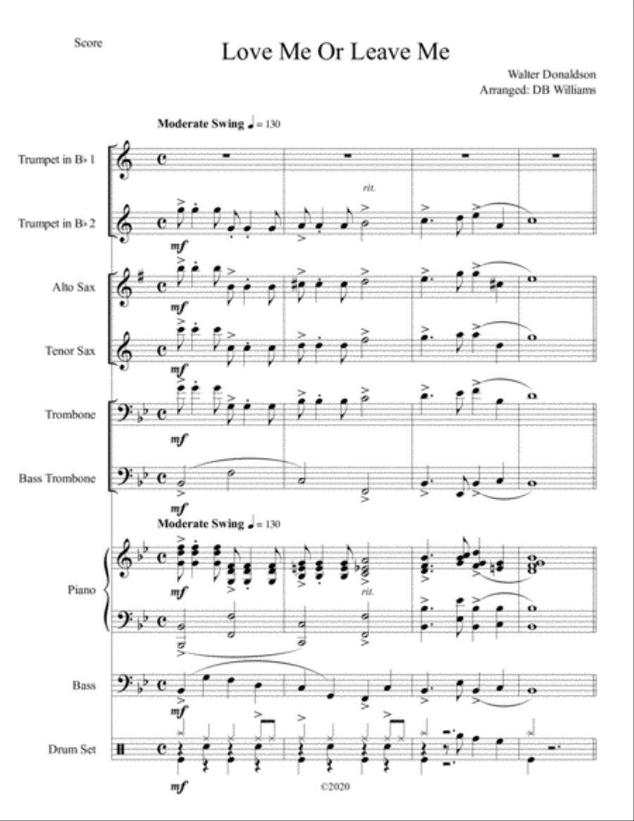 Love Me Or Leave Me Jazz Ensemble scores gallery preview page 1