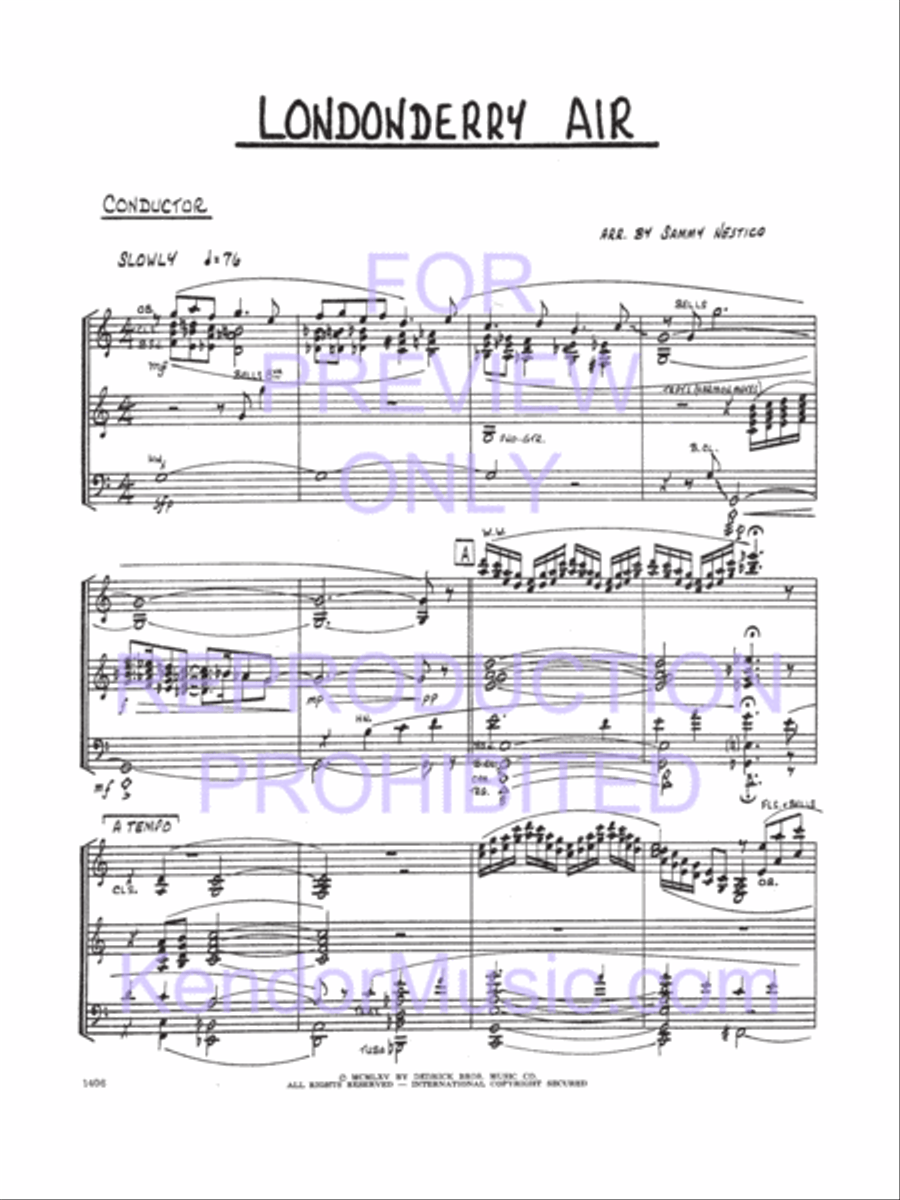 Londonderry Air Jazz Ensemble scores gallery preview page 2