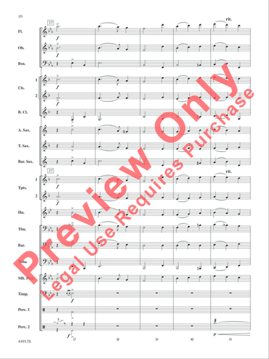 Midnight Carols Concert Band scores gallery preview page 10