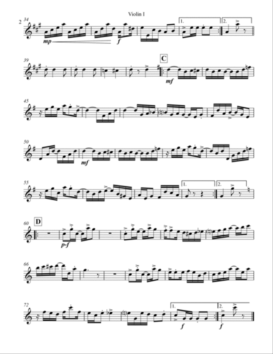 Joplin - “The Cascades” (for String Quartet) String Quartet scores gallery preview page 6