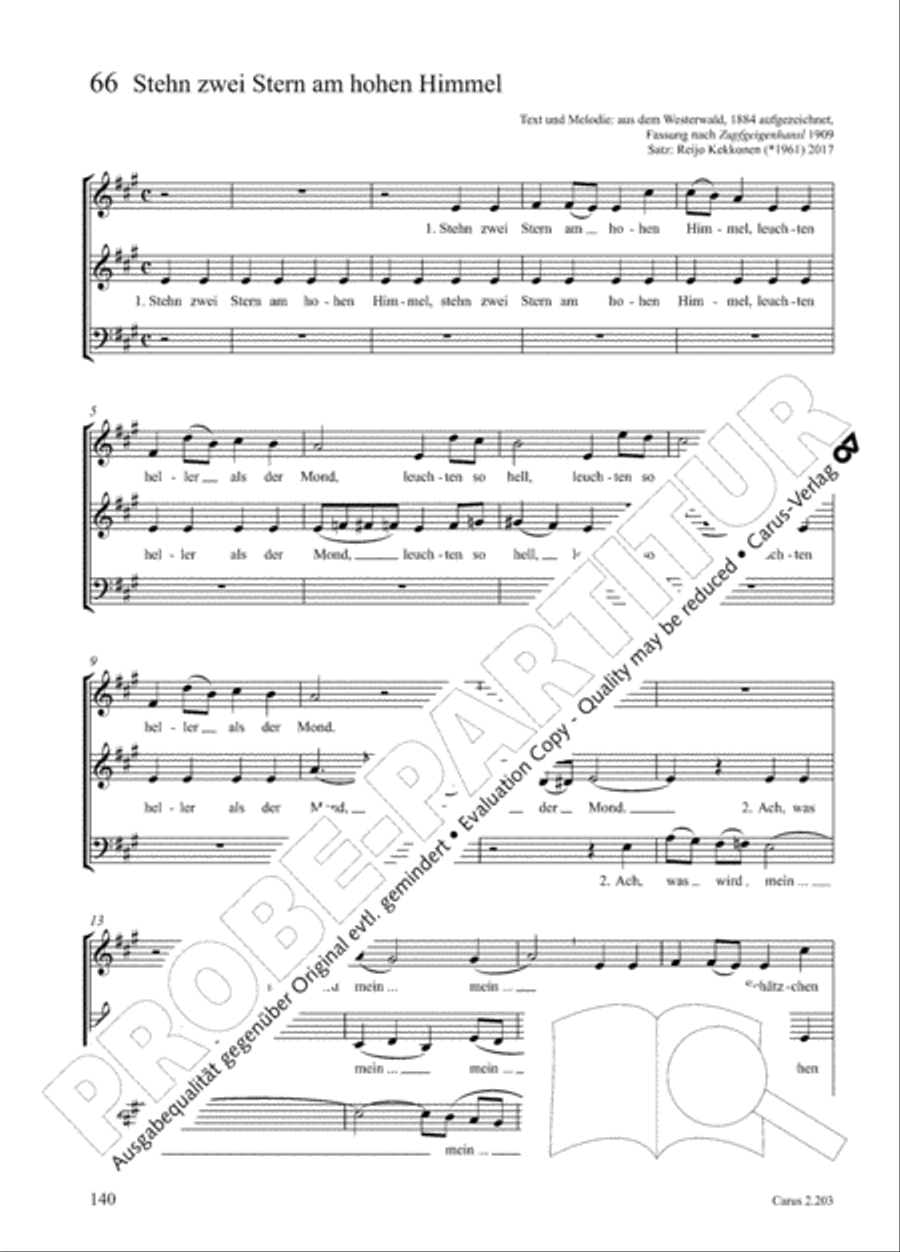 Loreley. Folk songs for choir (Loreley. Volkslieder fur Chor) Choir scores gallery preview page 143