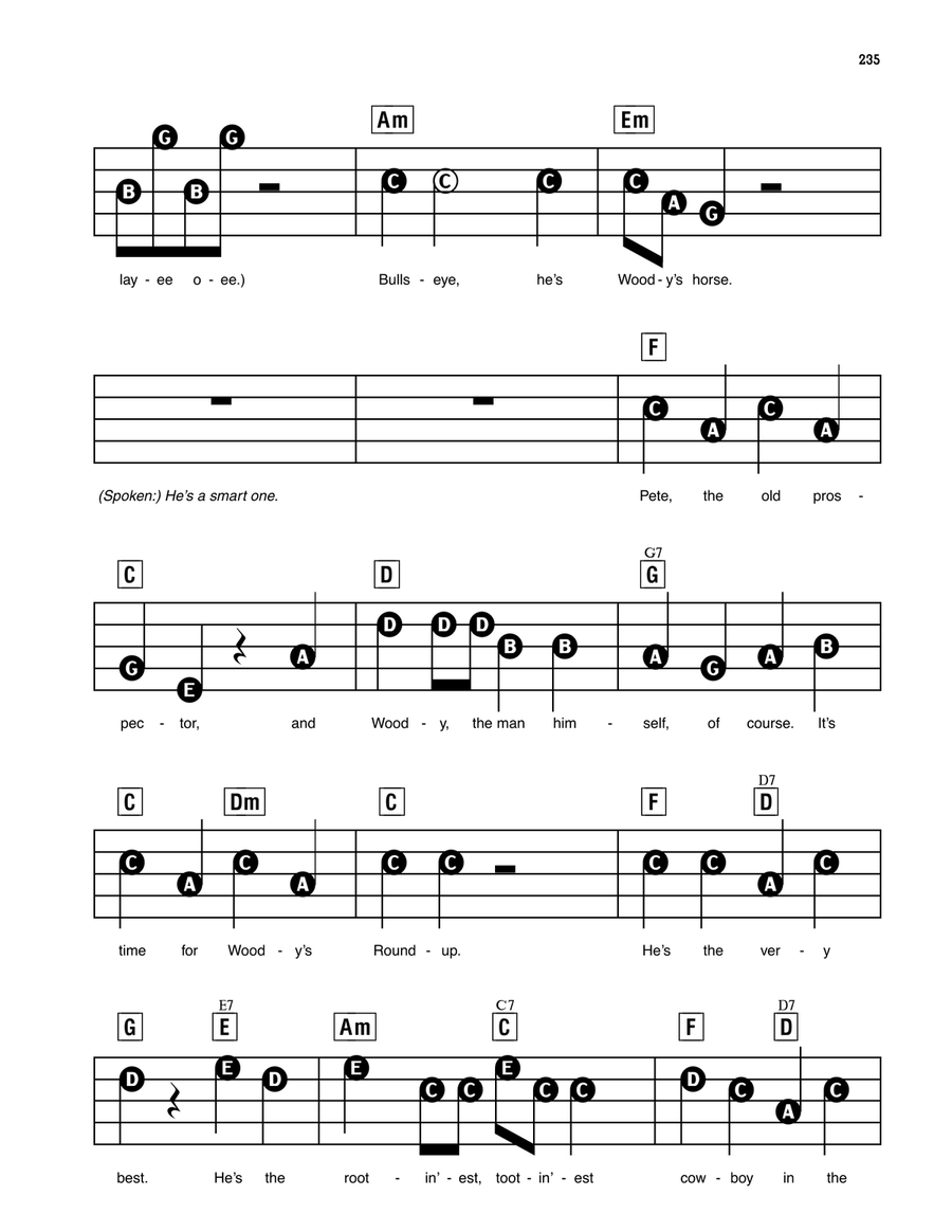 Woody's Roundup (from Toy Story 2) Electronic Keyboard scores gallery preview page 2