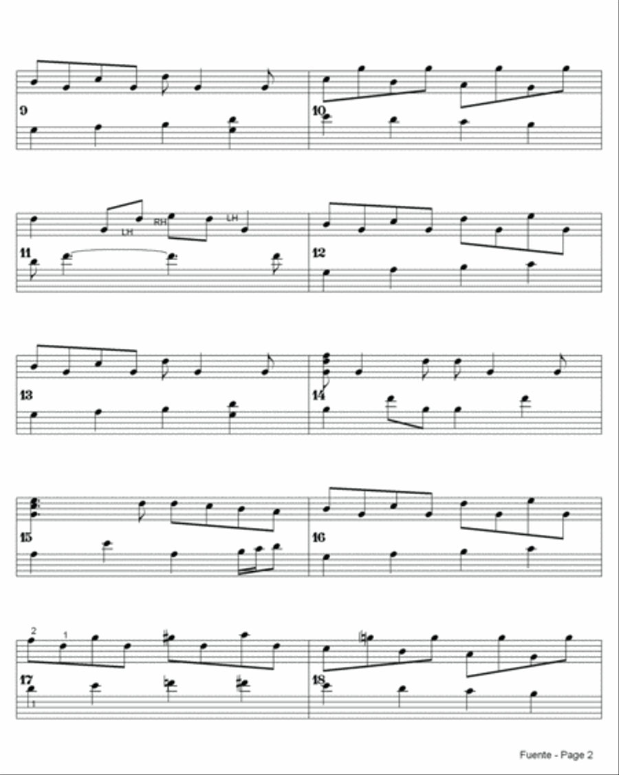 Fuente Piano Solo scores gallery preview page 3