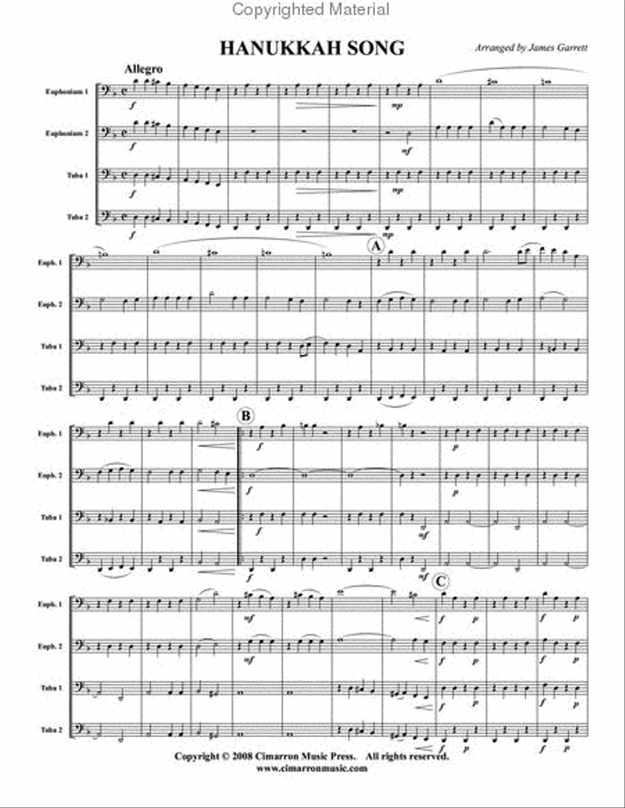 Hanukkah Song EETT scores gallery preview page 2