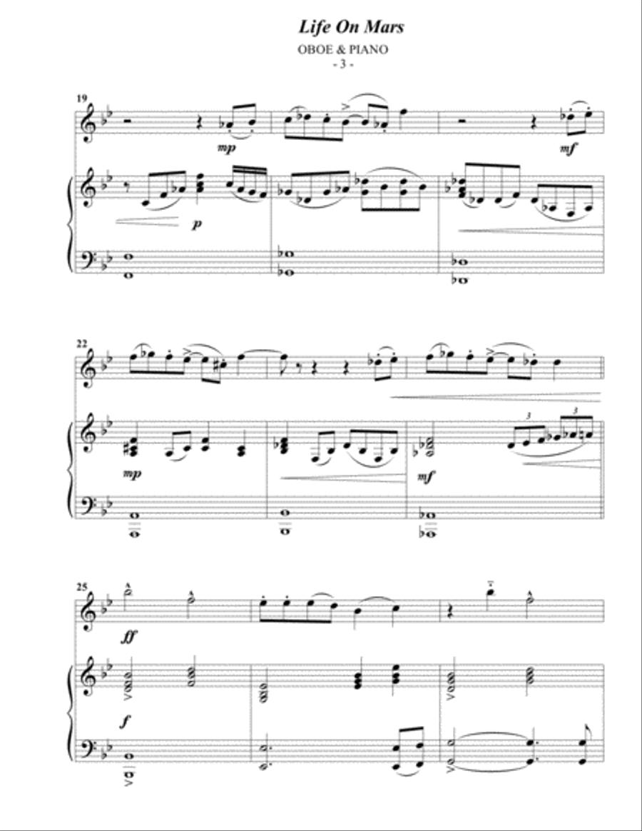 Life On Mars Piano scores gallery preview page 3