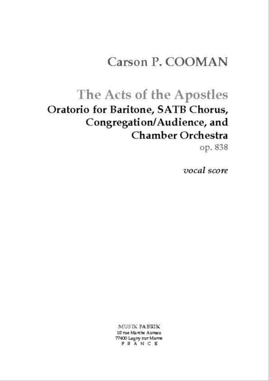 The Acts of the Apostles Voice scores gallery preview page 1