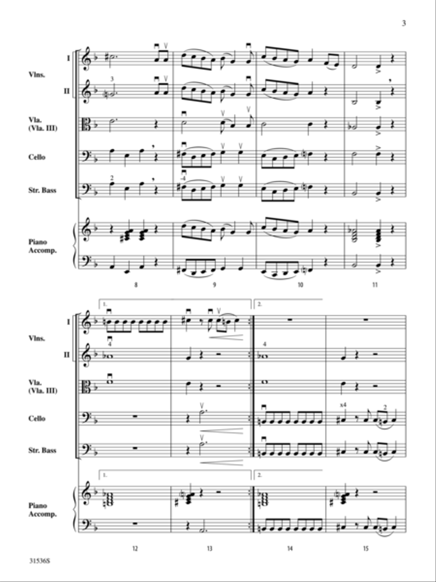 You're a Mean One, Mr. Grinch (score only) String Orchestra scores gallery preview page 3