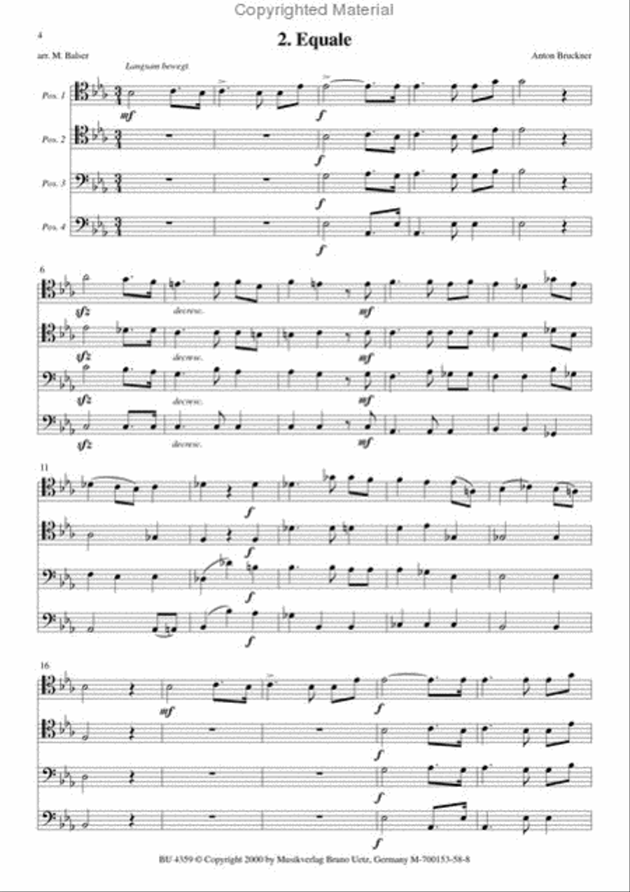 Four Cantatas Four Cantatas Trombone Quartet scores gallery preview page 2