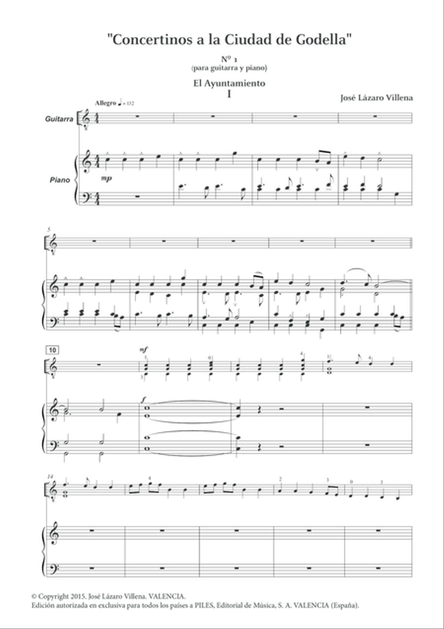 Concertinos a la Ciudad de Godella No. 1 Guitar scores gallery preview page 2