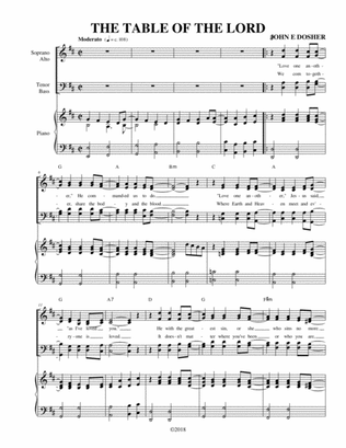 The Table Of The Lord SATB