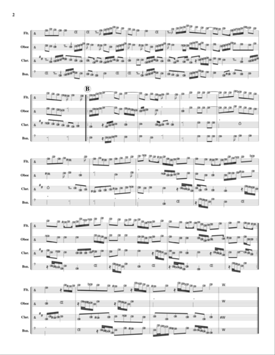16 Canzoni Woodwind Quartet scores gallery preview page 2
