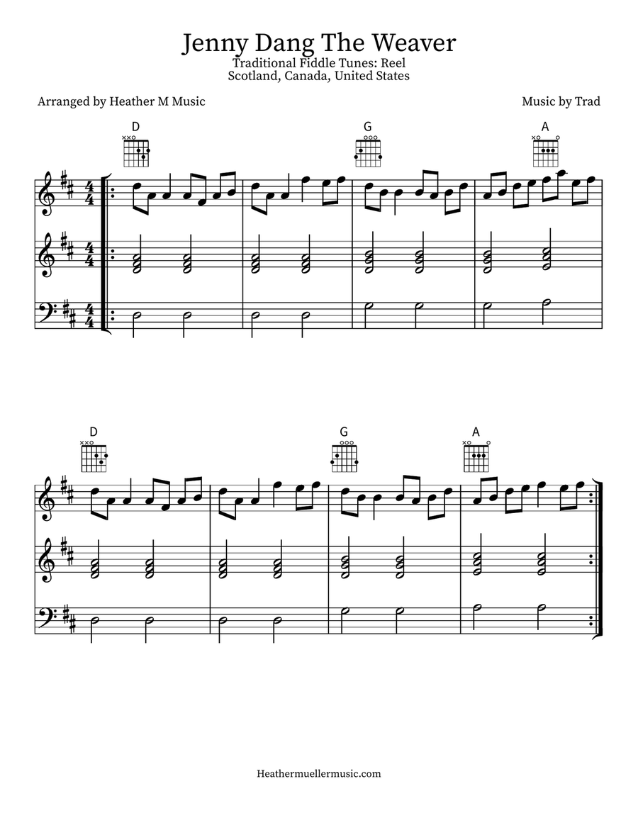 Jenny Dang The Weaver Violin scores gallery preview page 1