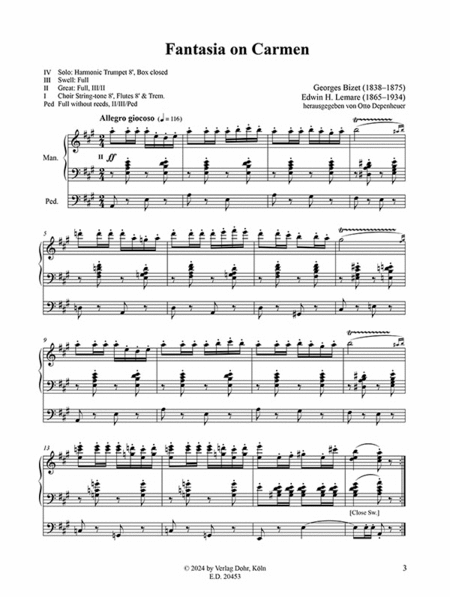 Fantasia on Carmen für Orgel (nach Georges Bizet)