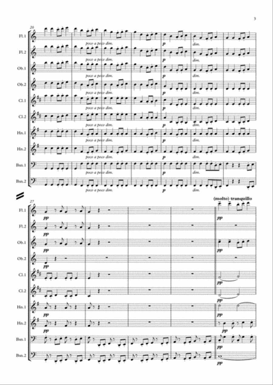 Dvorak: Legends Op.59 Mvt.4 in C - wind Dectet School and Community scores gallery preview page 3