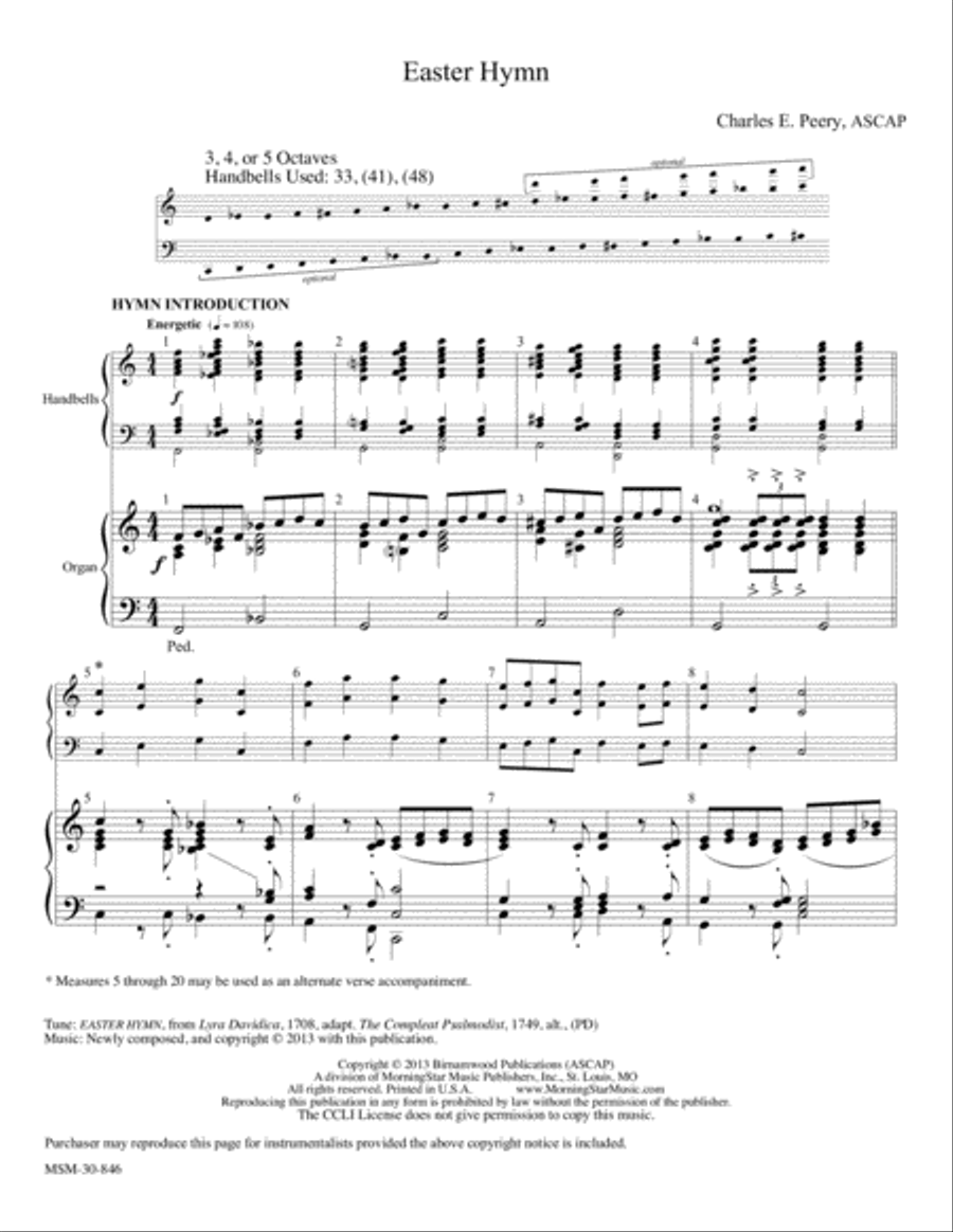 Easter Hymn Choir scores gallery preview page 1