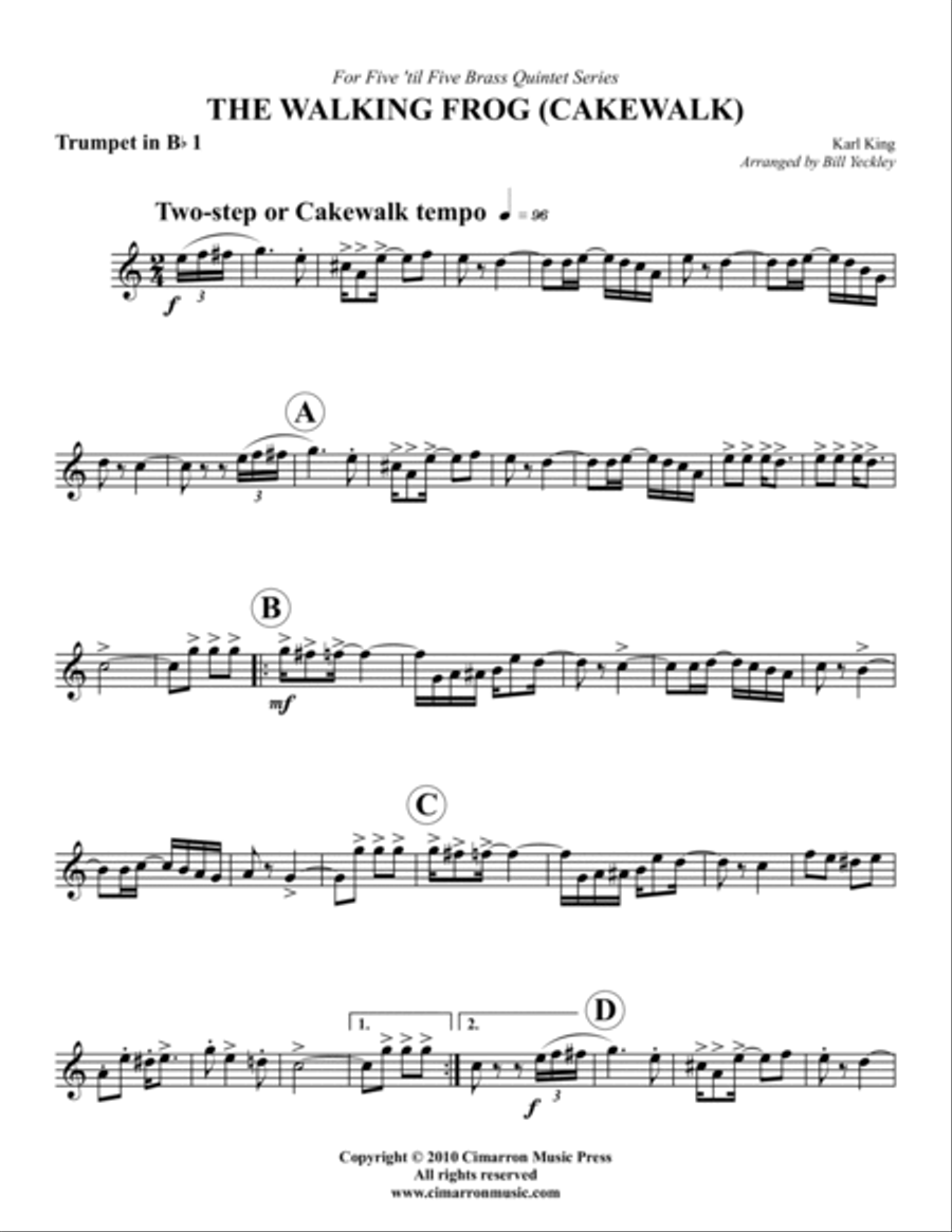 The Walking Frog The Walking Frog Brass Quintet scores gallery preview page 4