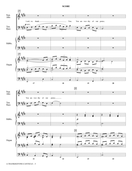 A Thanksgiving Canticle - Full Score