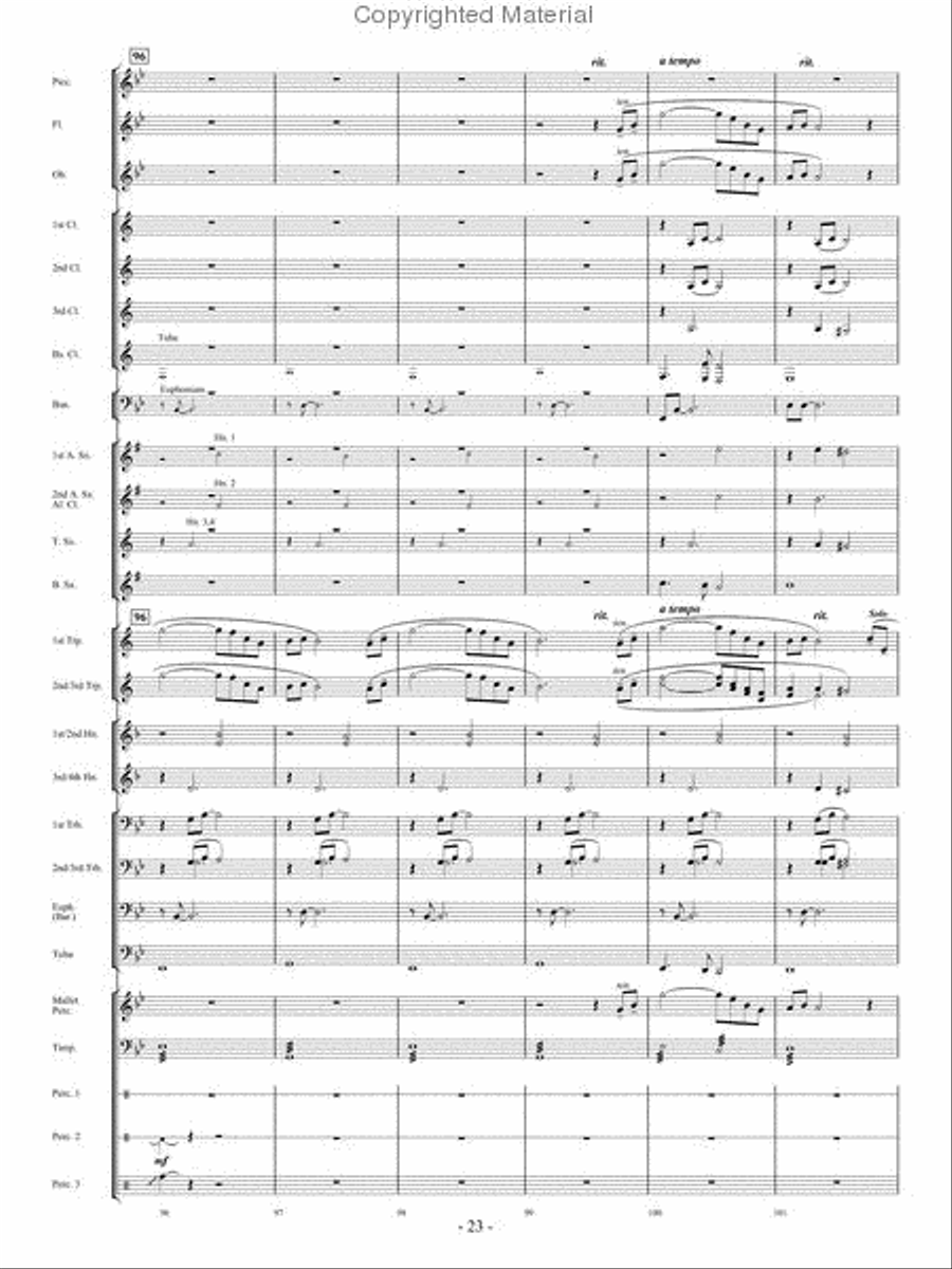 When The Tears Fell Concert Band scores gallery preview page 22