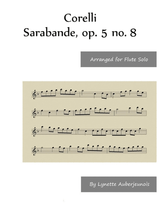 Sarabande, op. 5 no. 8 - Flute Solo