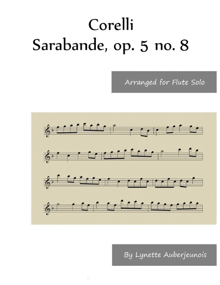 Sarabande, op. 5 no. 8 - Flute Solo image number null
