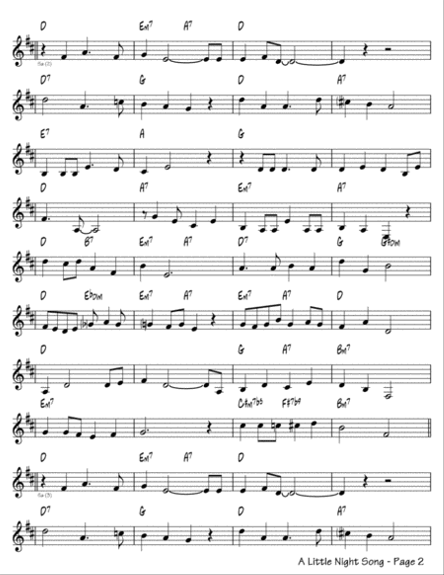 A Little Night Song Acoustic Guitar scores gallery preview page 2
