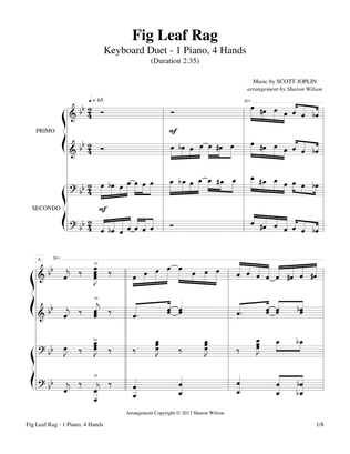 Fig Leaf Rag (1 Piano, 4-Hands Duet)