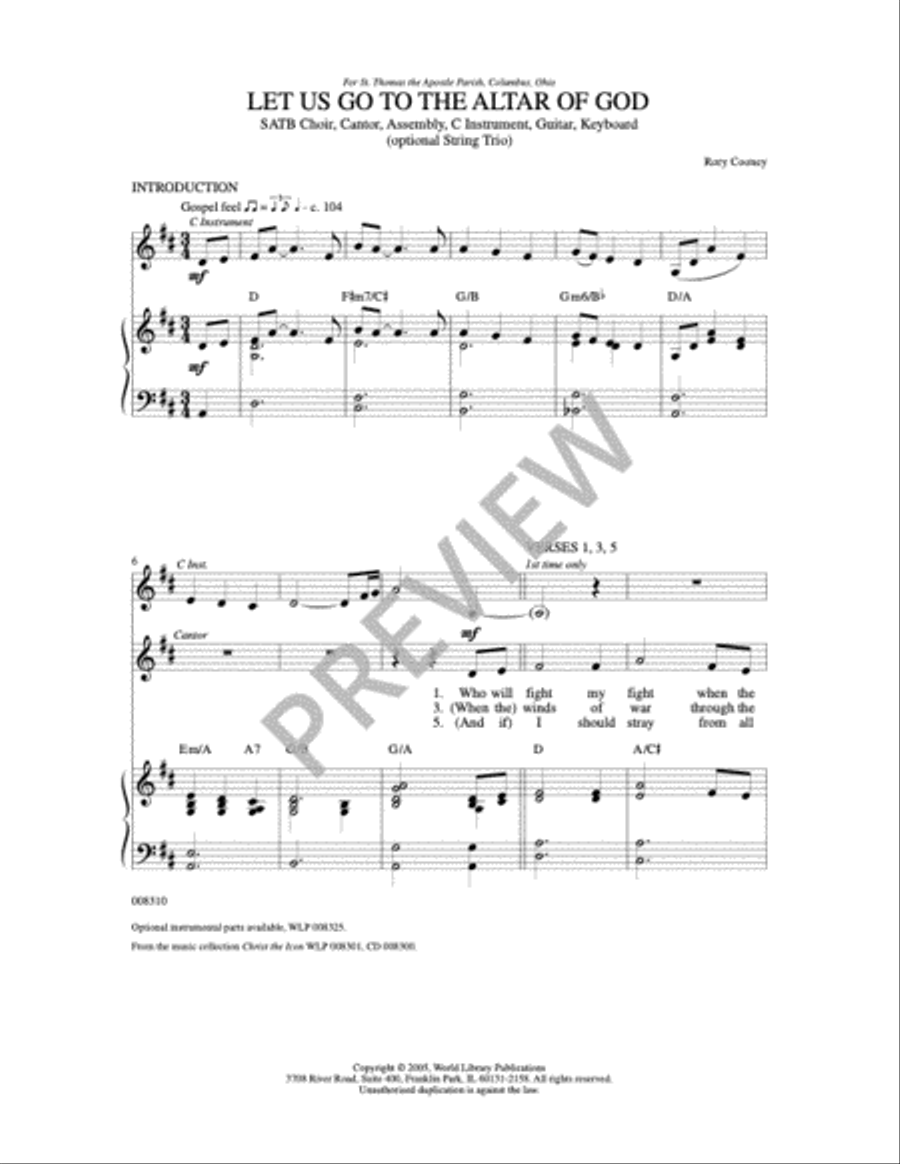 Let Us Go to the Altar of God 4-Part scores gallery preview page 11