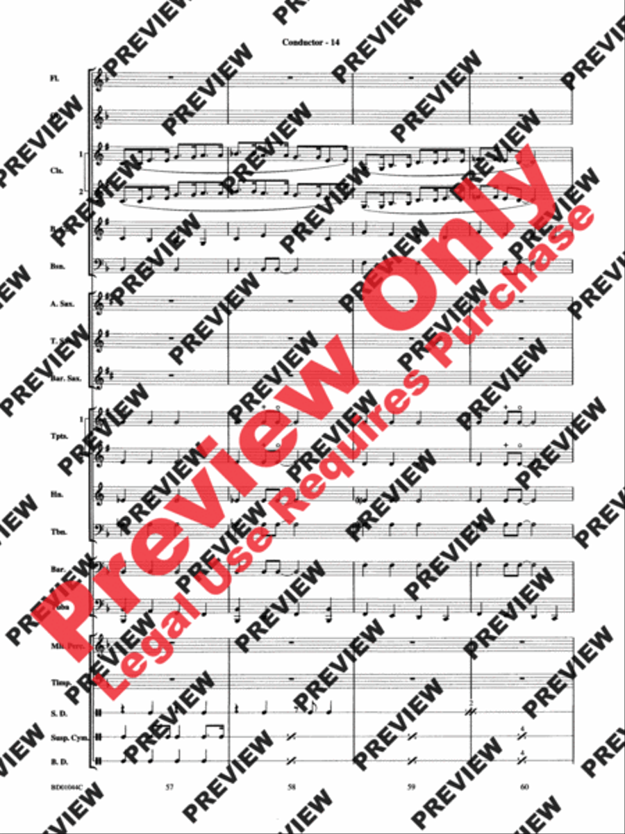 Clarinet Boogie Concert Band scores gallery preview page 16