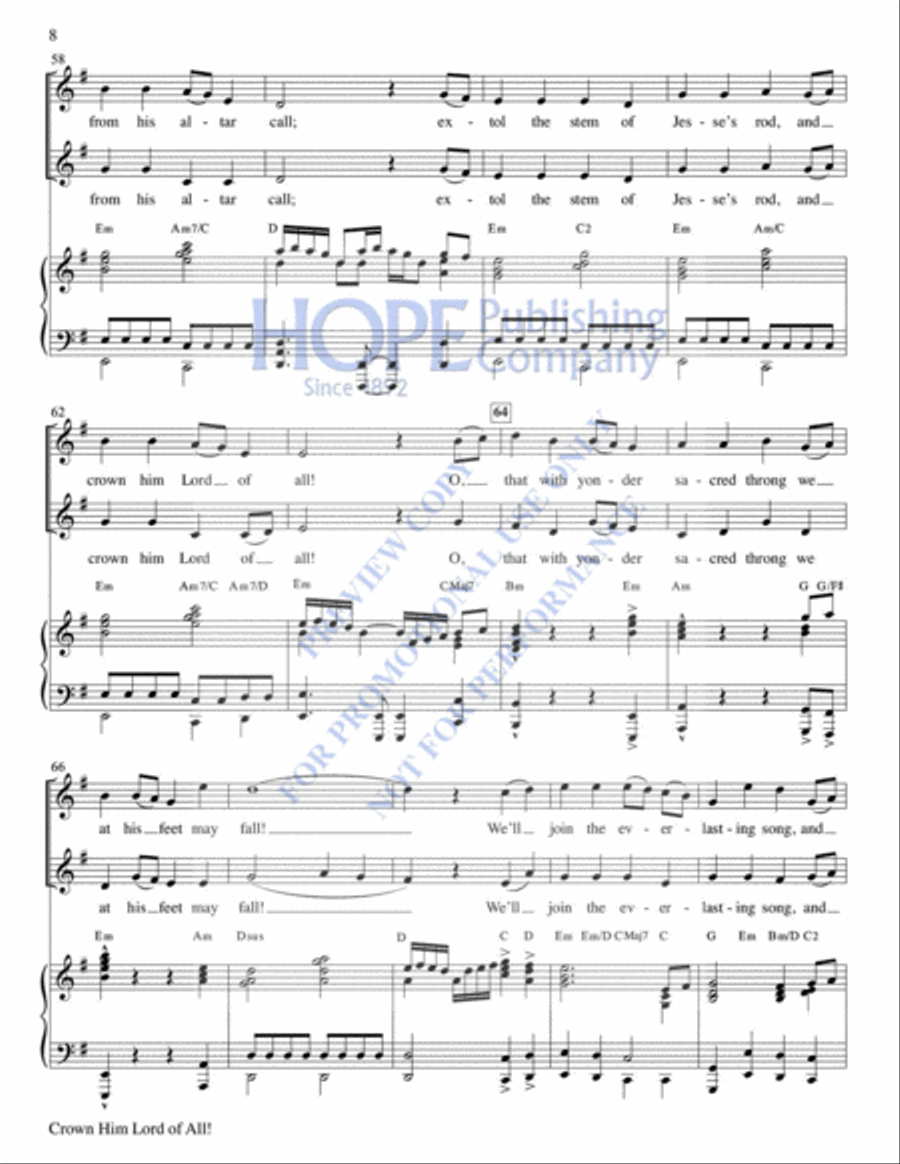 Crown Him Lord of All! Violin scores gallery preview page 9