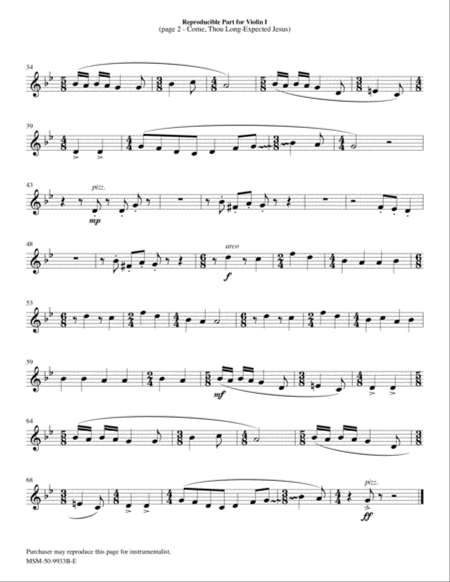 Come, Thou Long-Expected Jesus Choir scores gallery preview page 2
