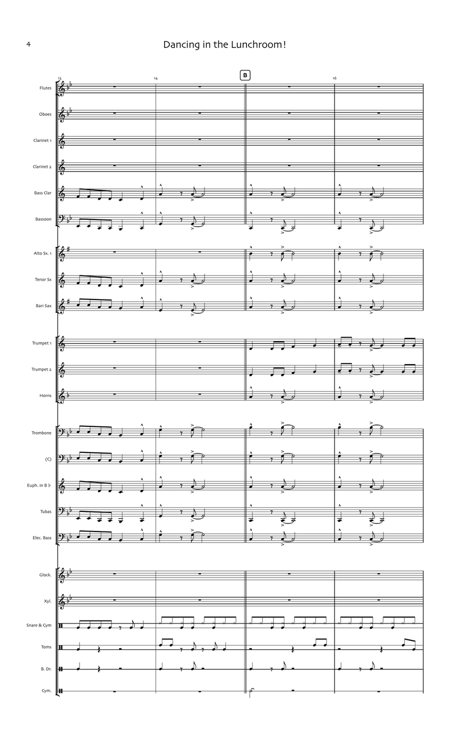 Dancing in the Lunchroom! Concert Band scores gallery preview page 6
