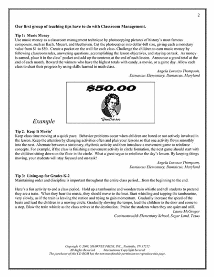 101 Ideas for the Music Classroom Choir scores gallery preview page 2