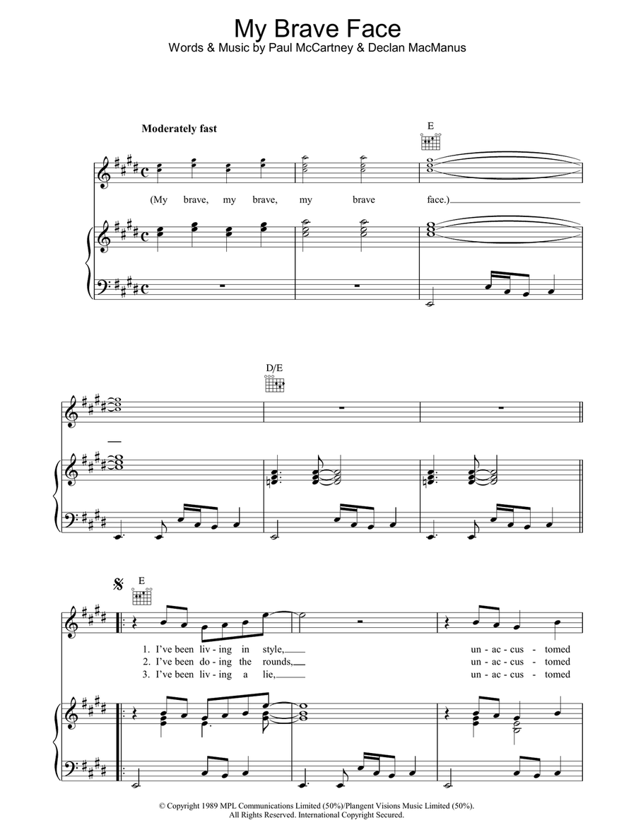My Brave Face Acoustic Guitar scores gallery preview page 1