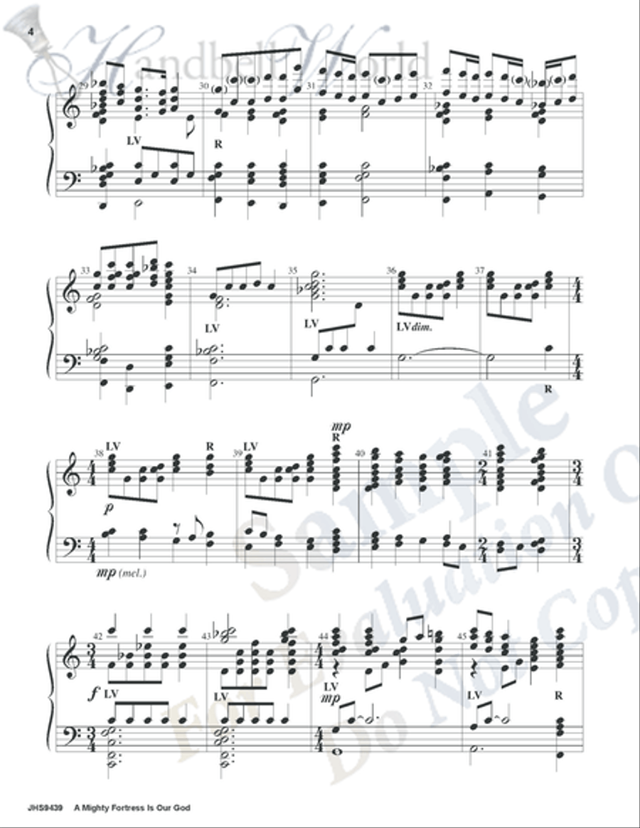 Mighty Fortress Is Our God 5-Octaves scores gallery preview page 3
