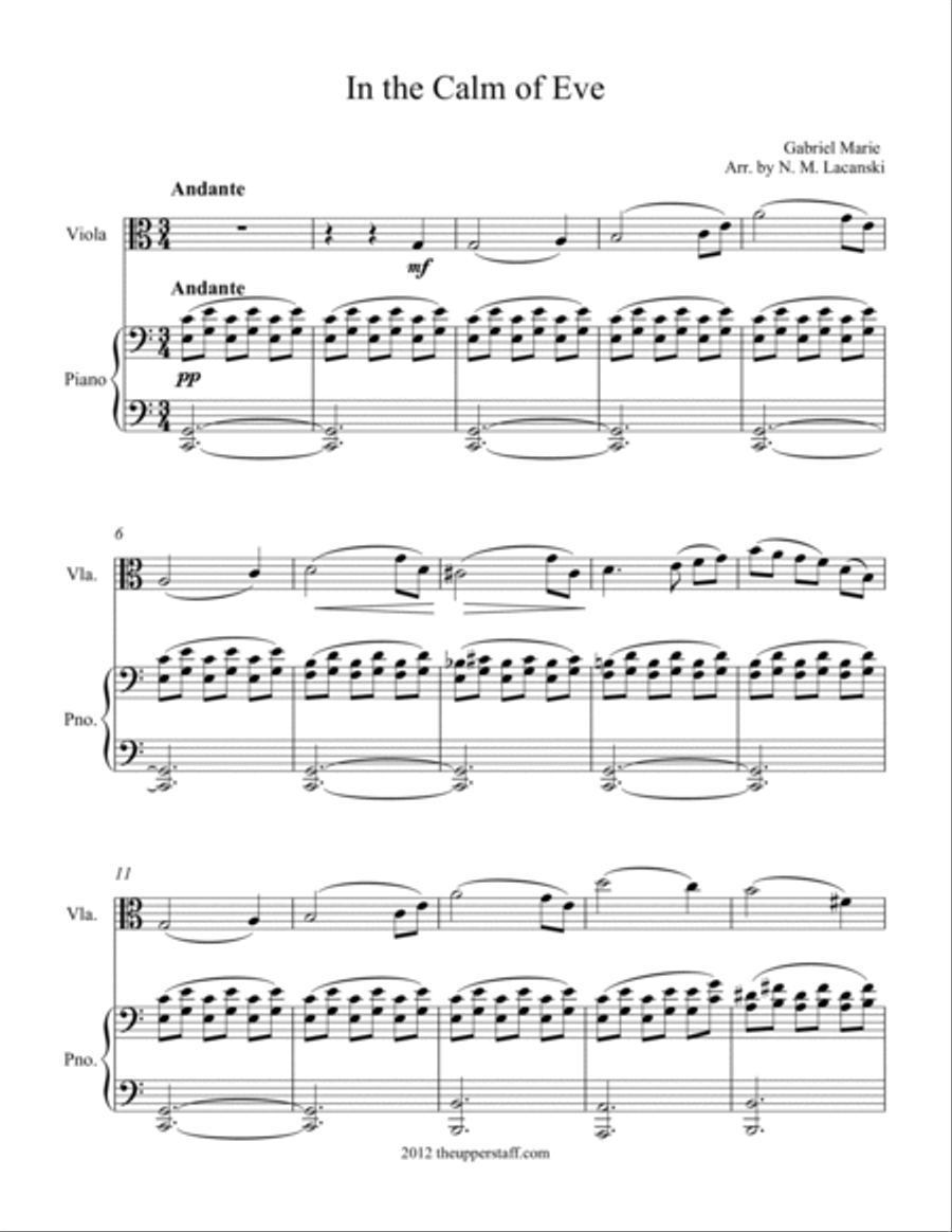 In the Calm of Eve In the Calm of Eve String Duet scores gallery preview page 4