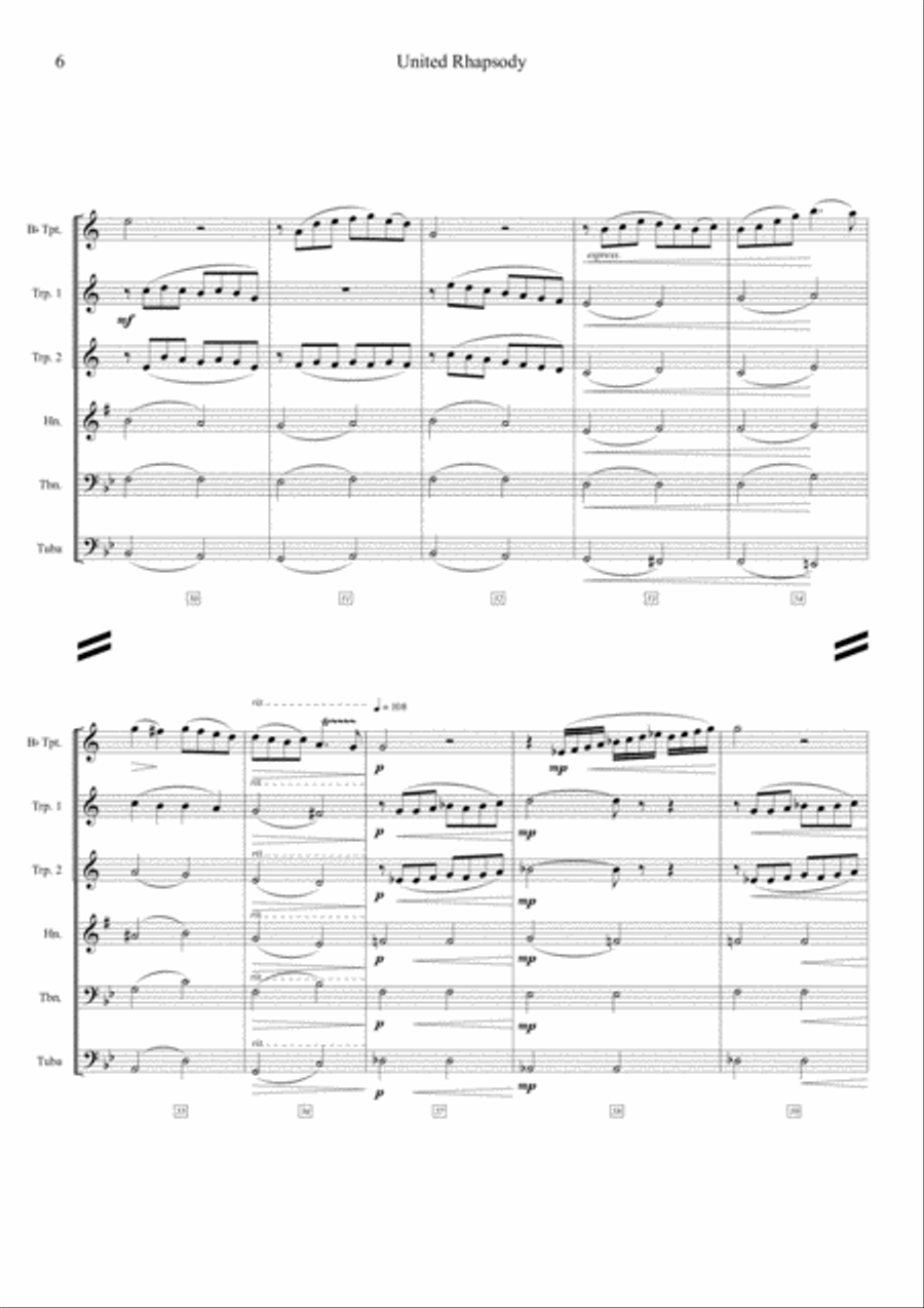 United Rhapsody Brass Ensemble scores gallery preview page 6
