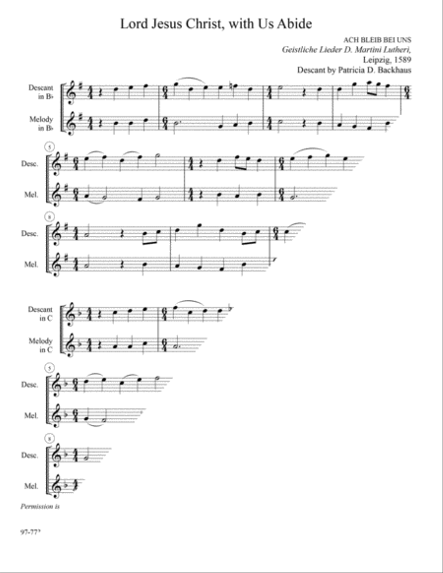 Thirty-Three Hymn Descants and Melodies for Reformation C Instrument scores gallery preview page 2