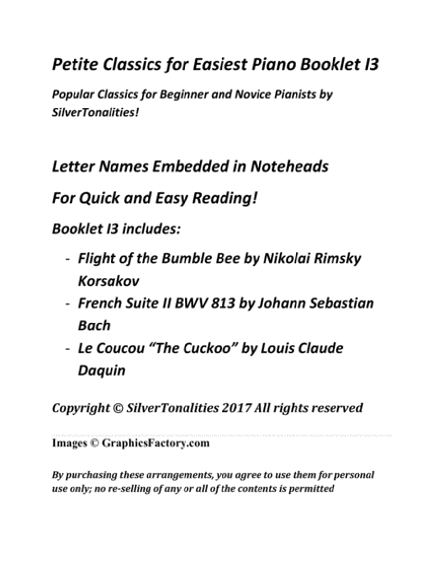 Petite Classics for Easiest Piano Booklet I3 Easy Piano scores gallery preview page 2