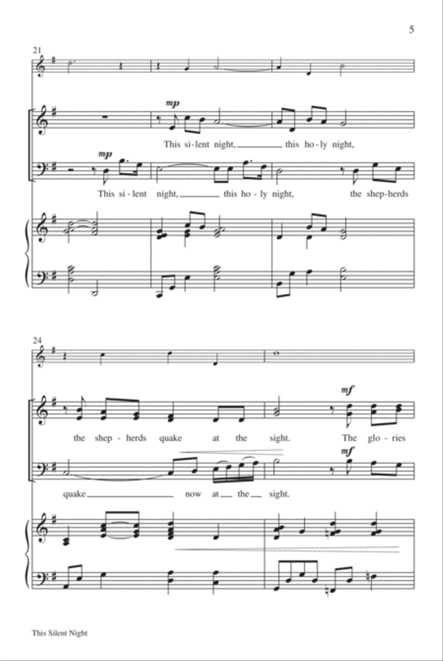 This Silent Night 4-Part scores gallery preview page 6