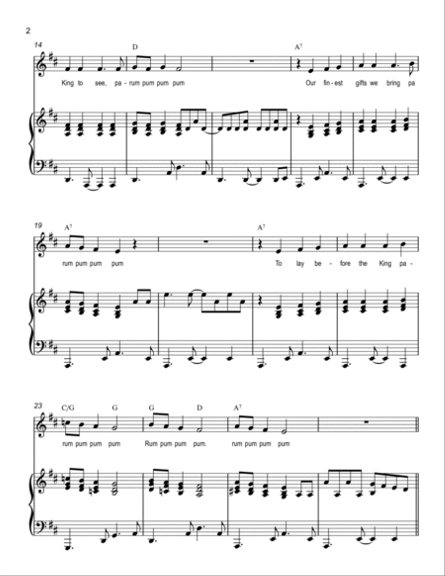Little Drummer Boy Voice scores gallery preview page 2