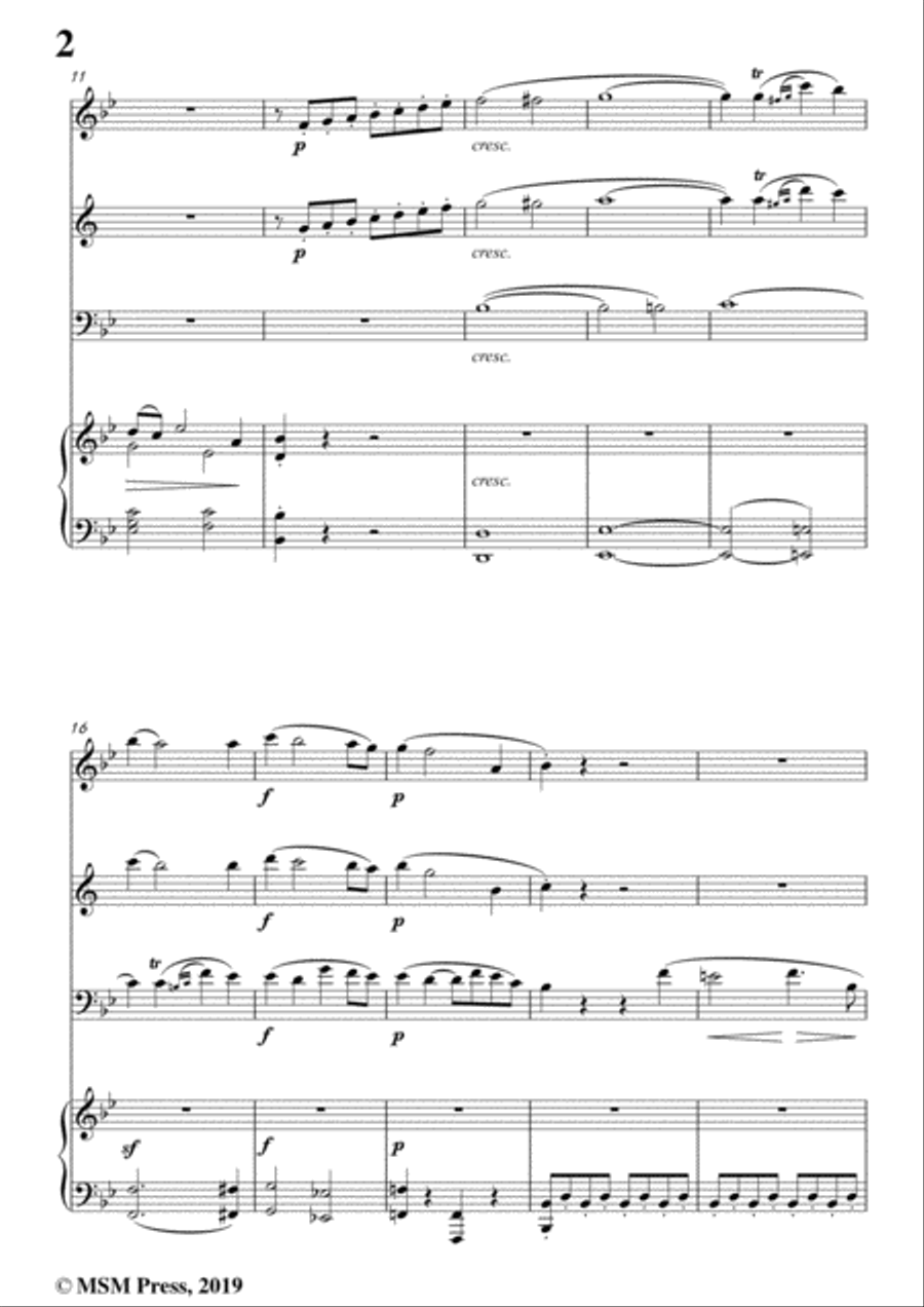 Beethoven-Trio Op.11,in B flat Major,for Violin,Clarinet,Violoncello and Pno Clarinet scores gallery preview page 4