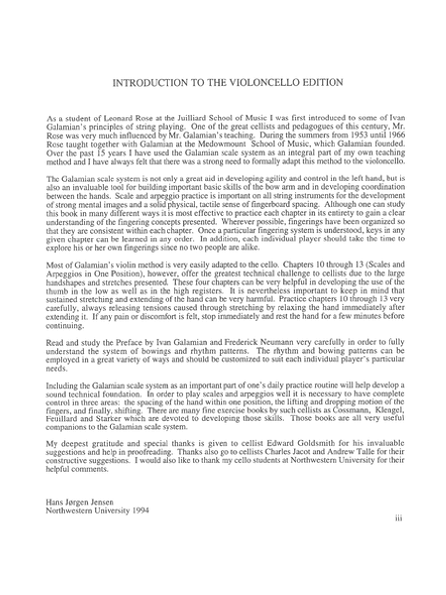 The Galamian Scale System for Violoncello (Volume 1)